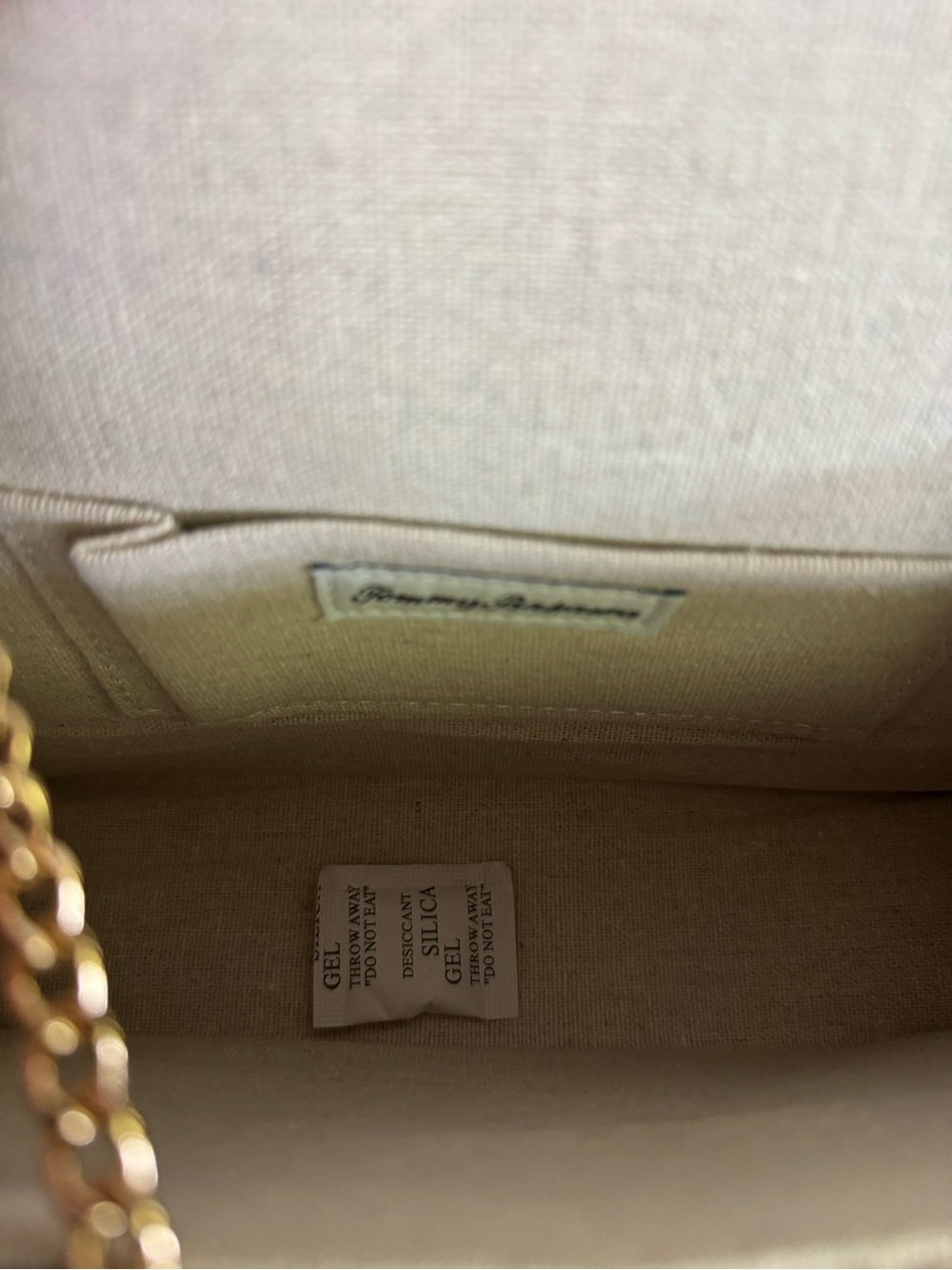 Brand New Tommy Bahama Woven Cream Top-Handle Bag with Bamboo Handle - Picture 4 of 4